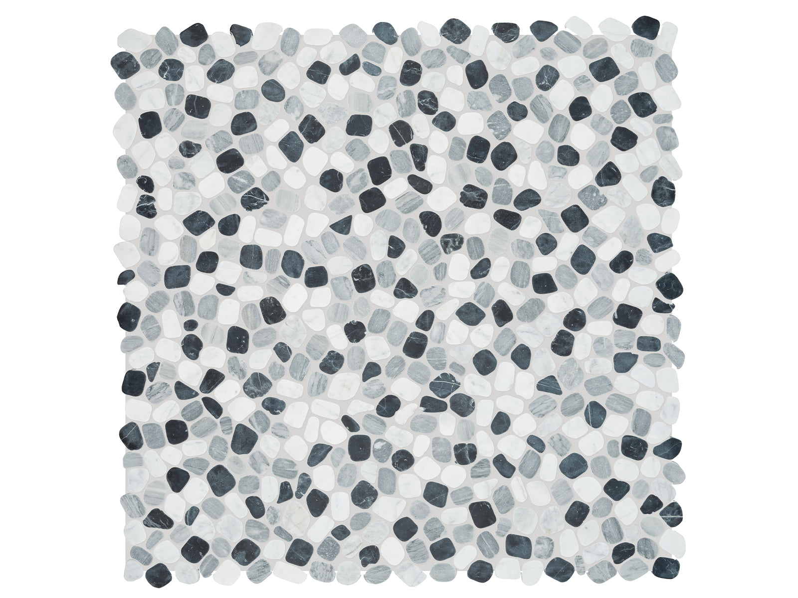Anatolia - Cabana - Galaxy - Mosaïque de galets de marbre Blend, fini vieilli 30,5 x 30,5 cm