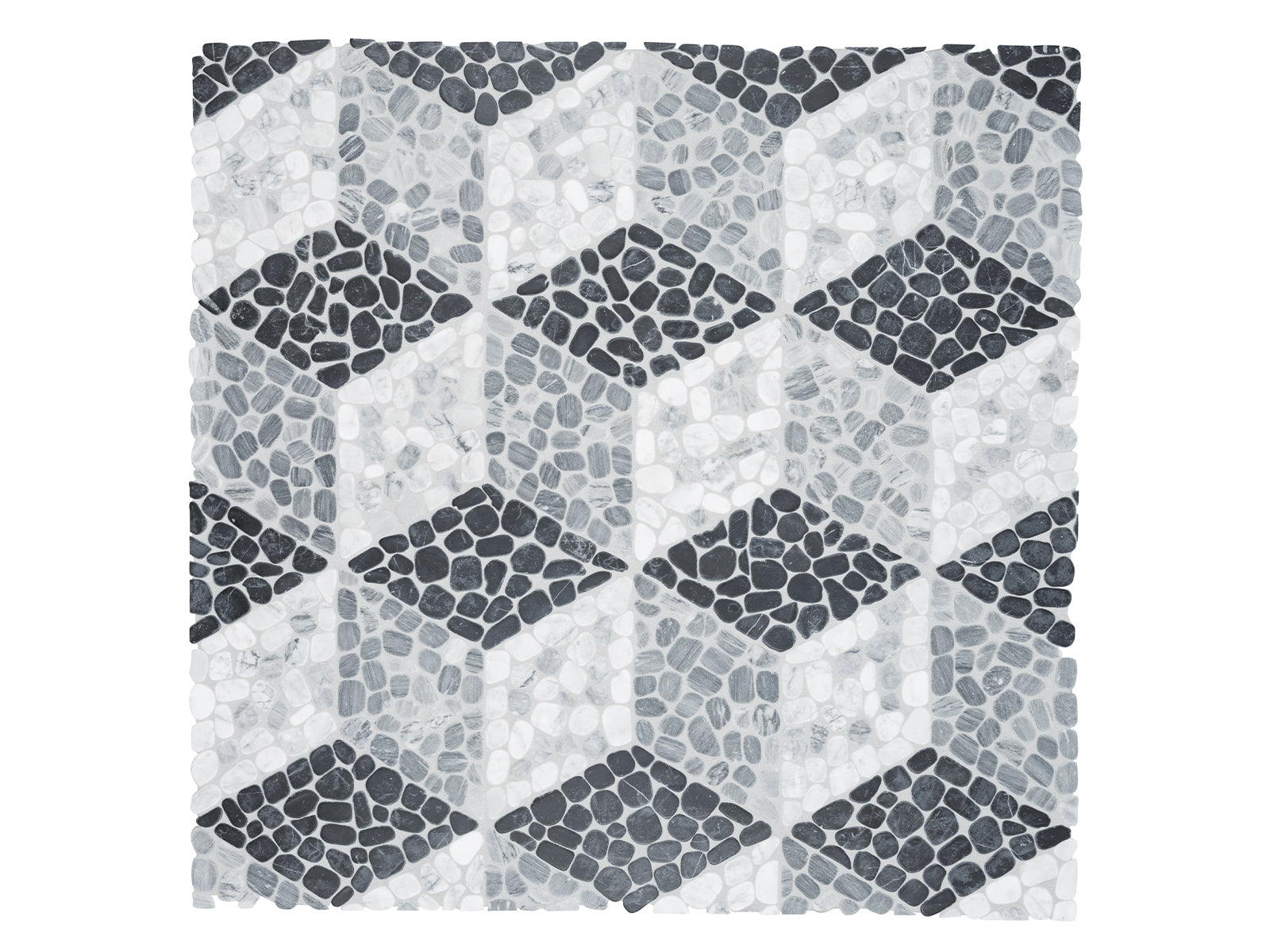 Anatolia - Cabana - Galaxy - Mosaïque de galets de marbre Node, fini vieilli 26 x 30 cm