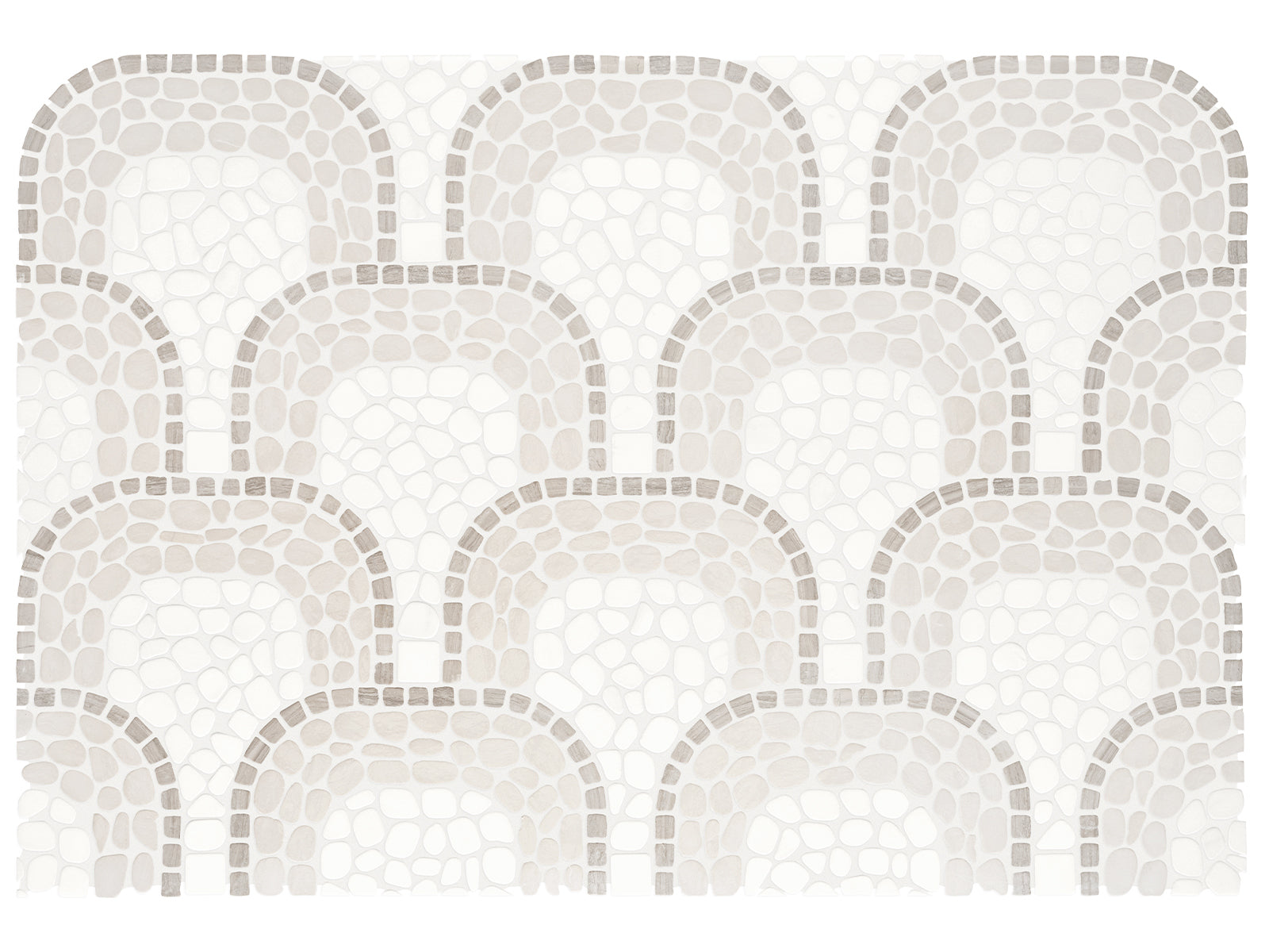 Anatolia - Cabana - Horizon - Mosaïque de galets de pierre naturelle Flow, fini vieilli 19,8 x 39,1 cm