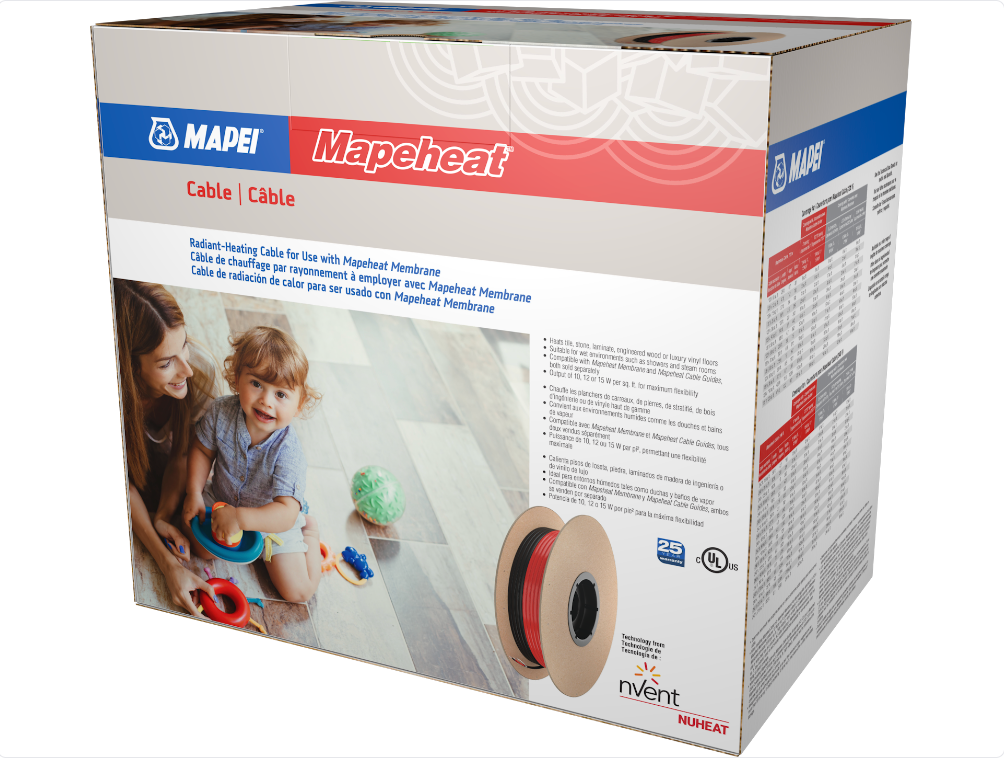 90 pi² approx. (358') 240V - Mapei Mapeheat Radiant Câble chauffant ||2860601