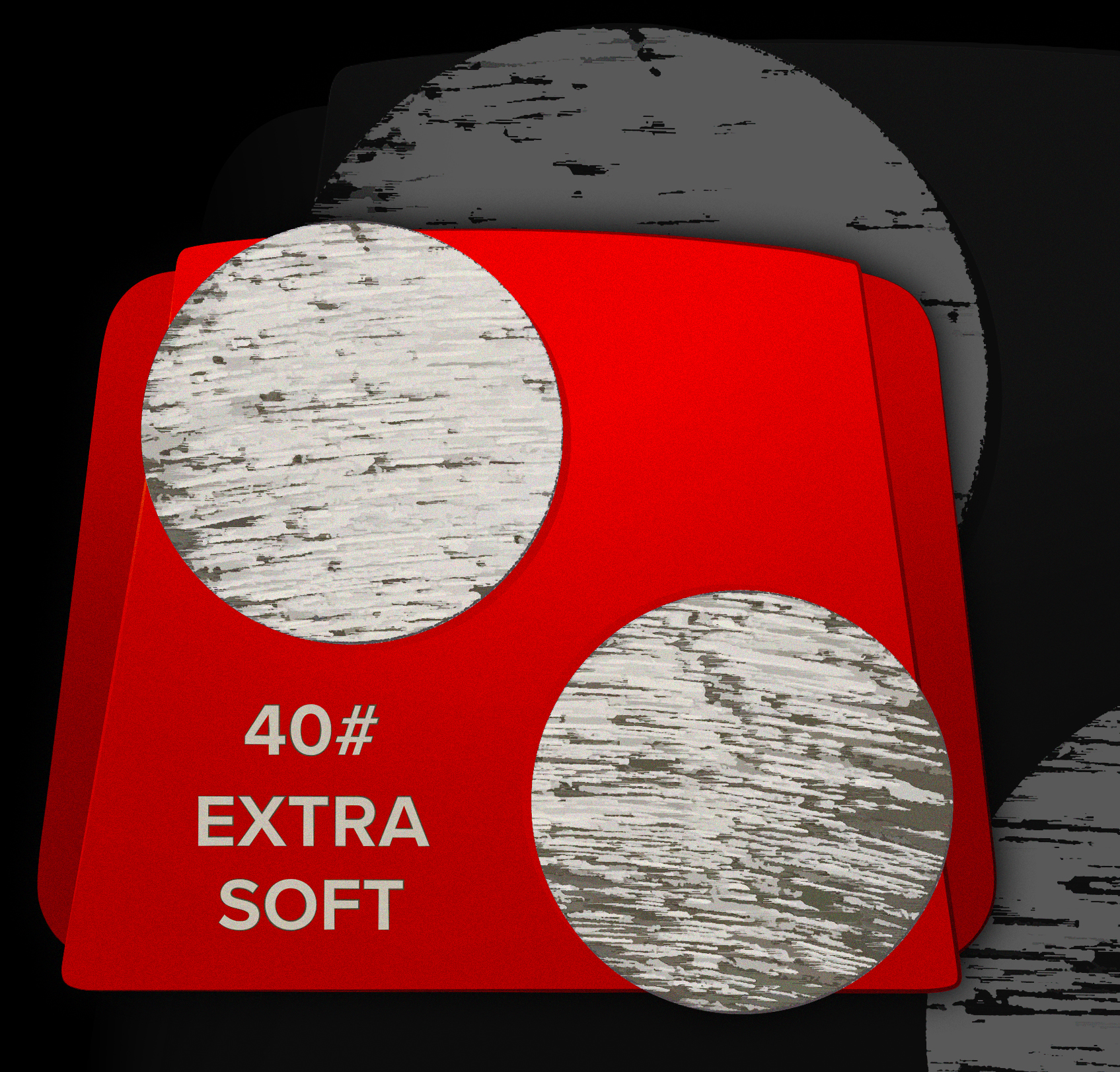 PHX - Segment de meulage diamanté ronds cerculaire grain doux 150 pour le polissage du béton (paquet de 9)