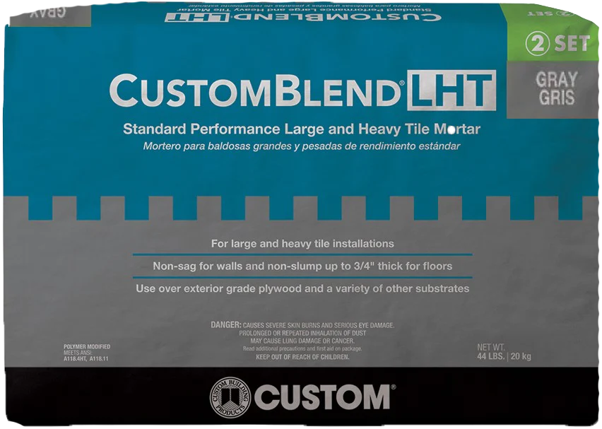 Custom Building Products - Mortier pour tuiles larges et lourdes Customblend LHT Gris 20 kg