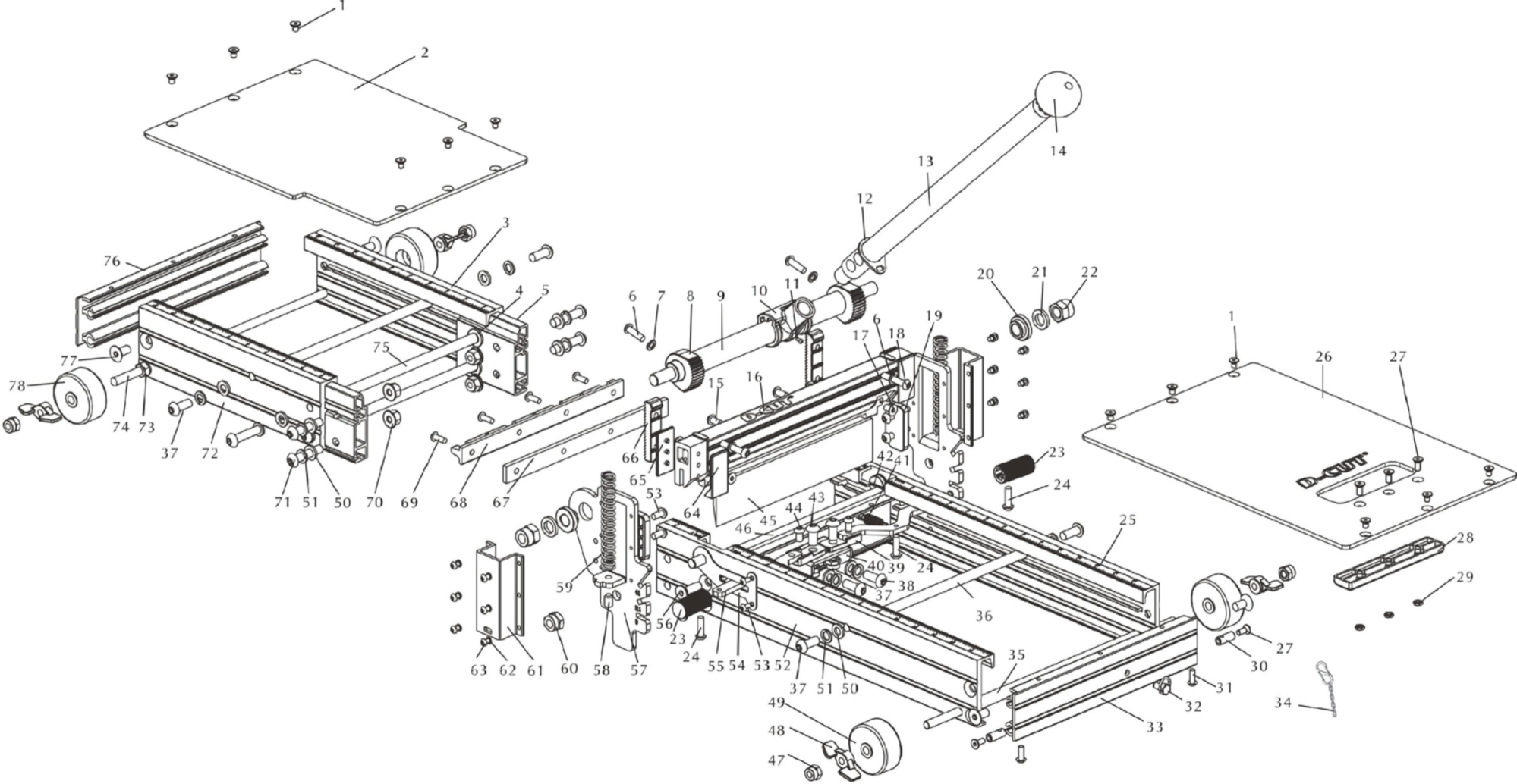 D-Cut - Ensemble de nervures d'engrenages pour RC-200 coupeur de base murale (paquet de 2)