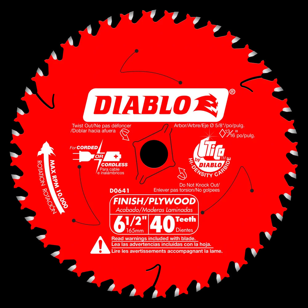 Diablo - Lame de scie de finition 40 dents 6-1/2"