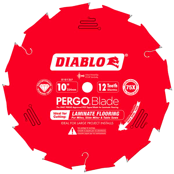 Diablo - Lame de scie pour planchers flottants PergoBlade 12 dents 10"
