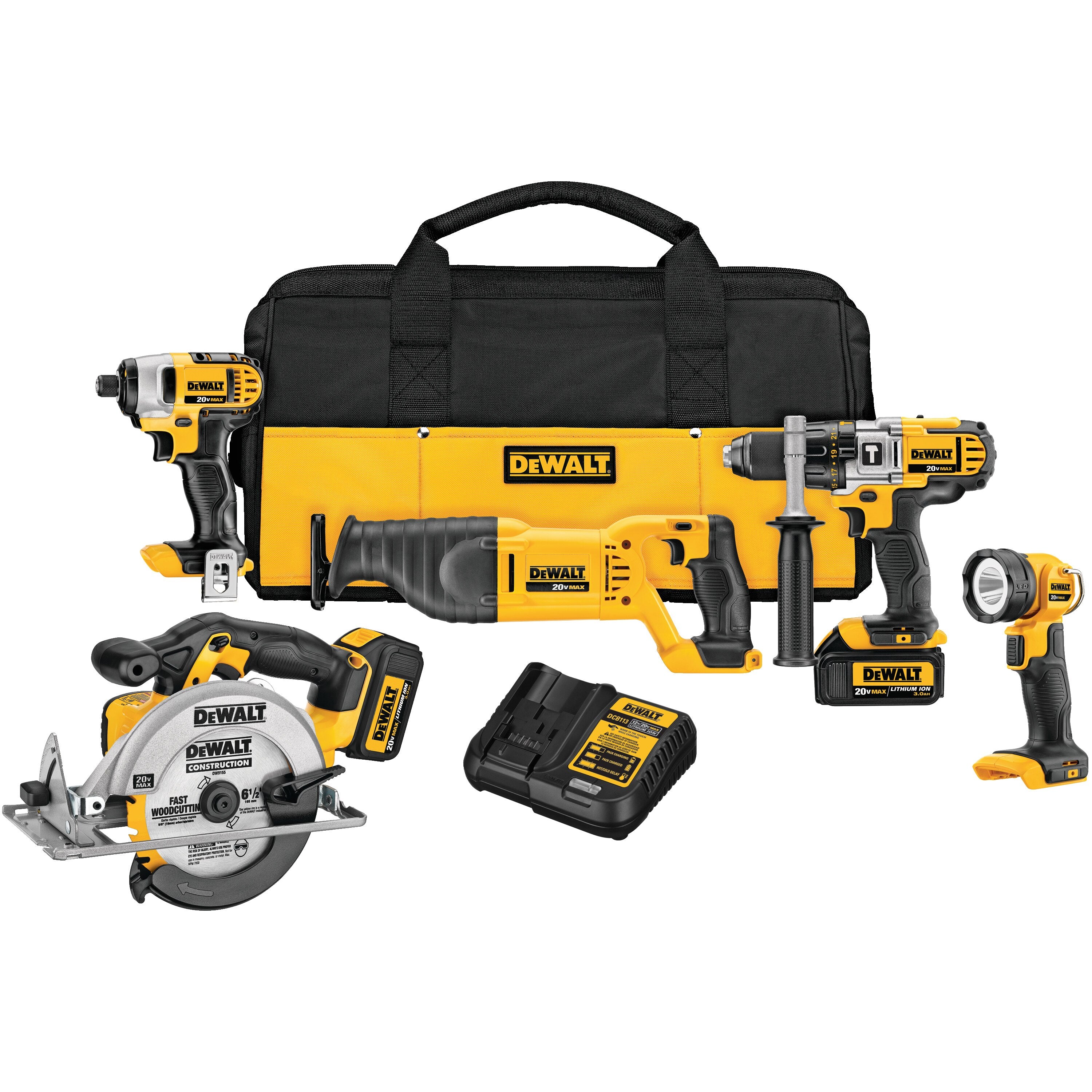 DeWalt - Ensemble de 5 outils ions de lithium 3AH 20V MAX