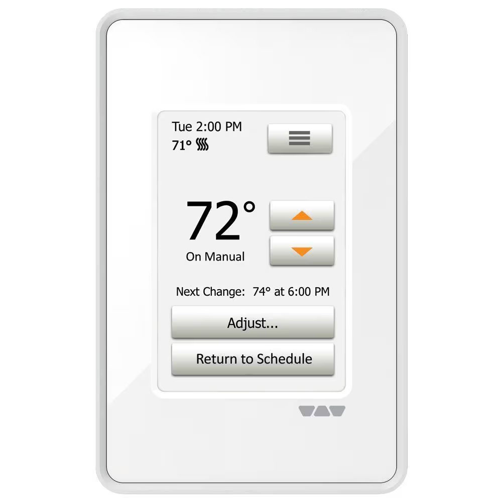 DHERT102BW - Bright White - Schluter DITRA-HEAT-E-RT Programmable Touchscreen Thermostat