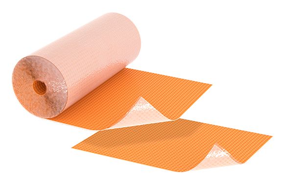 3' 2-3/4" x 34' 3/4" - 1/8" (3.5 mm) (110 ft²) - DITRA-PS Self-adhesive sheet uncoupling membrane for underfloor heating ||DITRAPS110