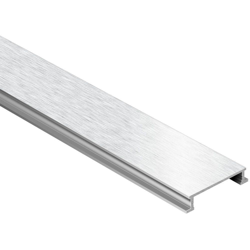 Schluter - DESIGNLINE Profil décoratif de bordure - aluminium anodisé chrome brossé 1/4" (6 mm) x 8' 2-1/2"