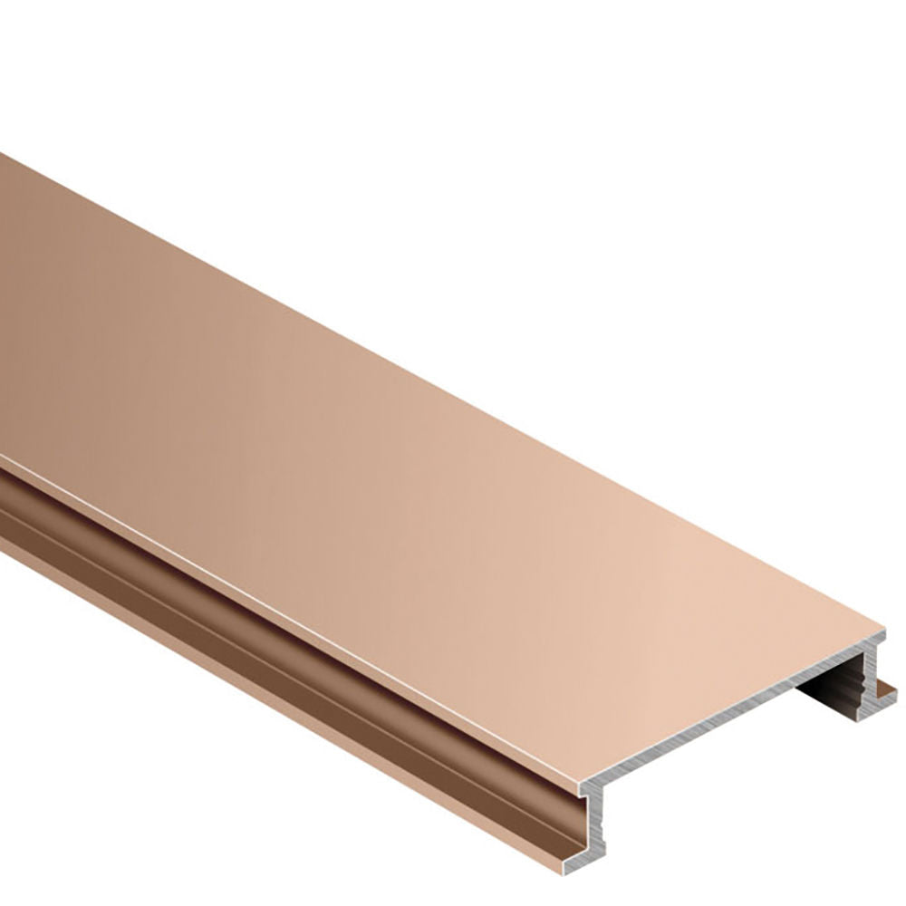 Schluter - DESIGNLINE Profil décoratif de bordure - aluminium anodisé cuivre mat 1/4" (6 mm) x 8' 2-1/2"