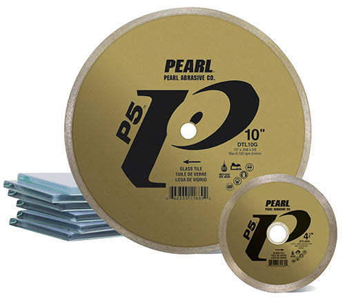 Pearl Abrasive - P5 Lames de carreaux de verre. 7 mm Rim 10" x 0.048" x 5/8"
