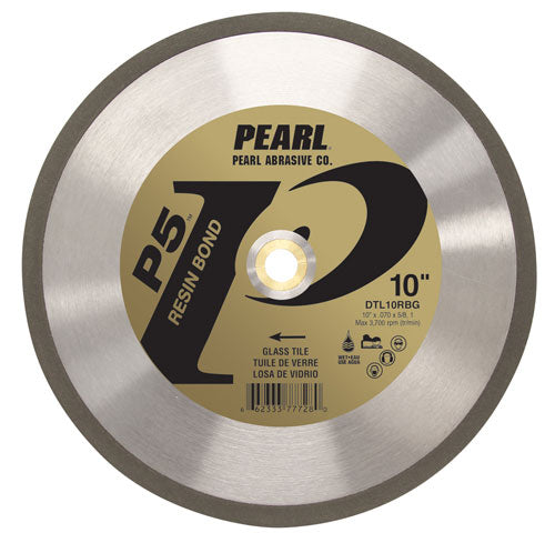 Pearl Abrasive - P5 Lame pour carreaux de verre avec liant de résine. 10 mm Rim 8" x 0.062" x 5/8"