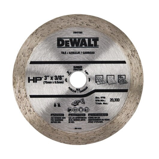 DeWalt - Lame HP à bordure continue pour carreaux 3"