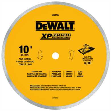 DeWalt - Lame pour scie à carreaux  à l'eau XP 10" x 0.06"