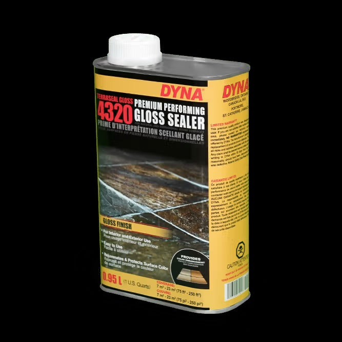 Dyna - Scellant et rehausseur brillant de qualité supérieure pour pierre de première qualité Terraseal Gloss 4320 - 946 ml