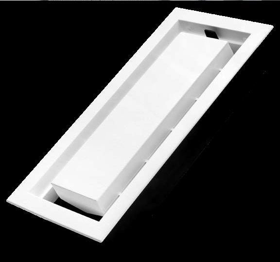 Inte-Grates - Trappe de ventilation murale Drop-In Series Texturée Blanc 4" x 10"