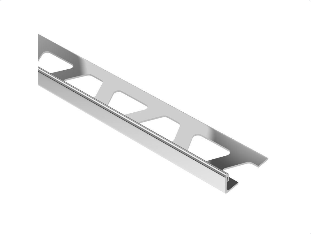 Schluter - 3/8" (10 mm) x 8' 2-1/2" - SCHIENE Profilé de bordure pour mur/plancher acier inoxydable (V2) ||E100