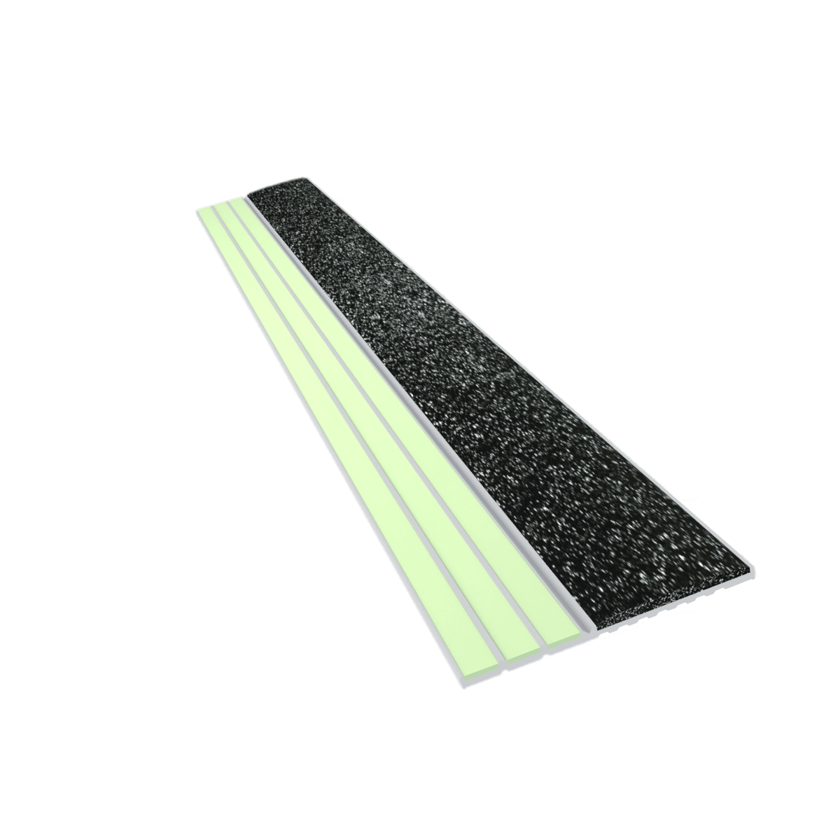 Kinesik - Ecoglo E20 Bord de marche contrastant photoluminescent avec bande antidérapante noire 1.5" (vendu en pied linéaire)