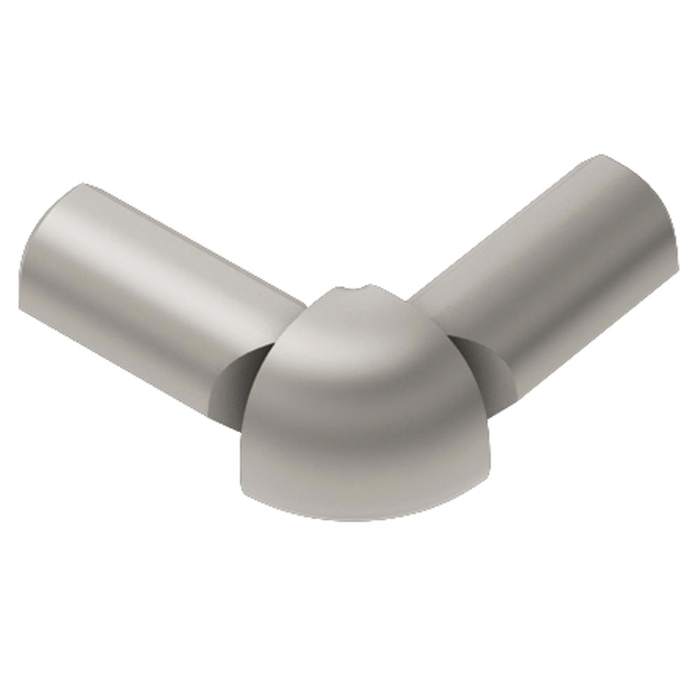 Schluter - RONDEC Coin extérieur à 2 bouts 90° - aluminium anodisé nickel mat 1/2" (12.5 mm)