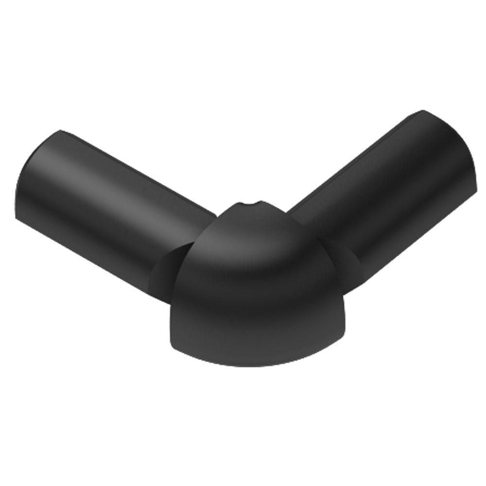 Schluter - RONDEC Coin extérieur à 2 bouts 90° - aluminium anodisé graphite 5/16" (8 mm)