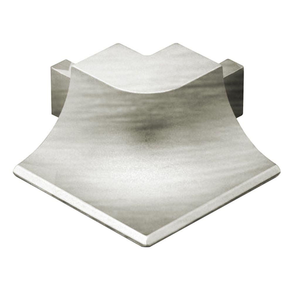 Schluter - DILEX-AHKA Coin extérieur 90° avec un radius de 3/8" (10 mm) - aluminium anodisé nickel brossé