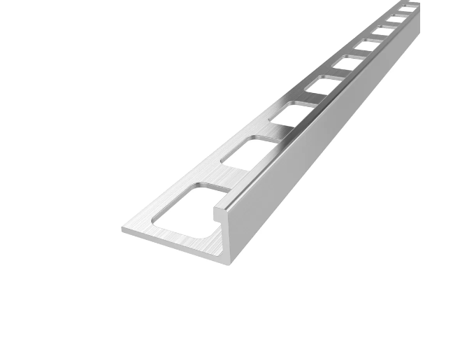 Diaplas - 3/8" (10 mm) x 8' - Decorative L-shaped molding for ceramic edging Economical natural aluminum (EC-111-10)