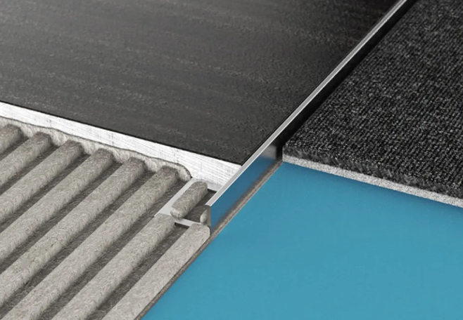 Diaplas - 3/8" (10 mm) x 8' - Decorative L-shaped molding for ceramic edging Economical satin anodized aluminum ||EC-222-10