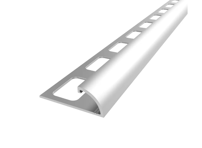 Diaplas - 3/8" (10 mm) x 8' - Moulure arrondie décorative pour céramique Économique aluminium anodisé satiné (ECRD-222-10)