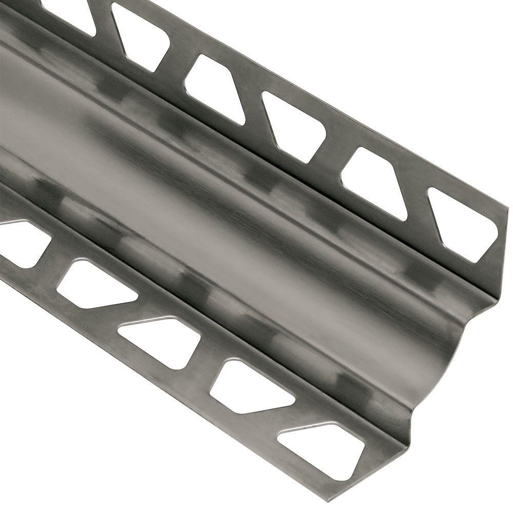 Schluter - DILEX-EHK Profilé à gorge avec un radius de 23/32" - acier inoxydable (V2) 9/32" (7 mm) x 9/32" x 8' 2-1/2"