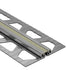 Schluter - DILEX-EKSB Profilé de joint de surface pour les revêtements de plancher plus minces - acier inoxydable (V2) avec joint de 1/4" gris 3/32" (2.5 mm) x 8' 2-1/2"