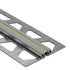 Schluter - DILEX-EKSB Profilé de joint de surface pour les revêtements de plancher plus minces - acier inoxydable (V2) avec joint de 1/4" gris 3/16" (4.5 mm) x 8' 2-1/2"