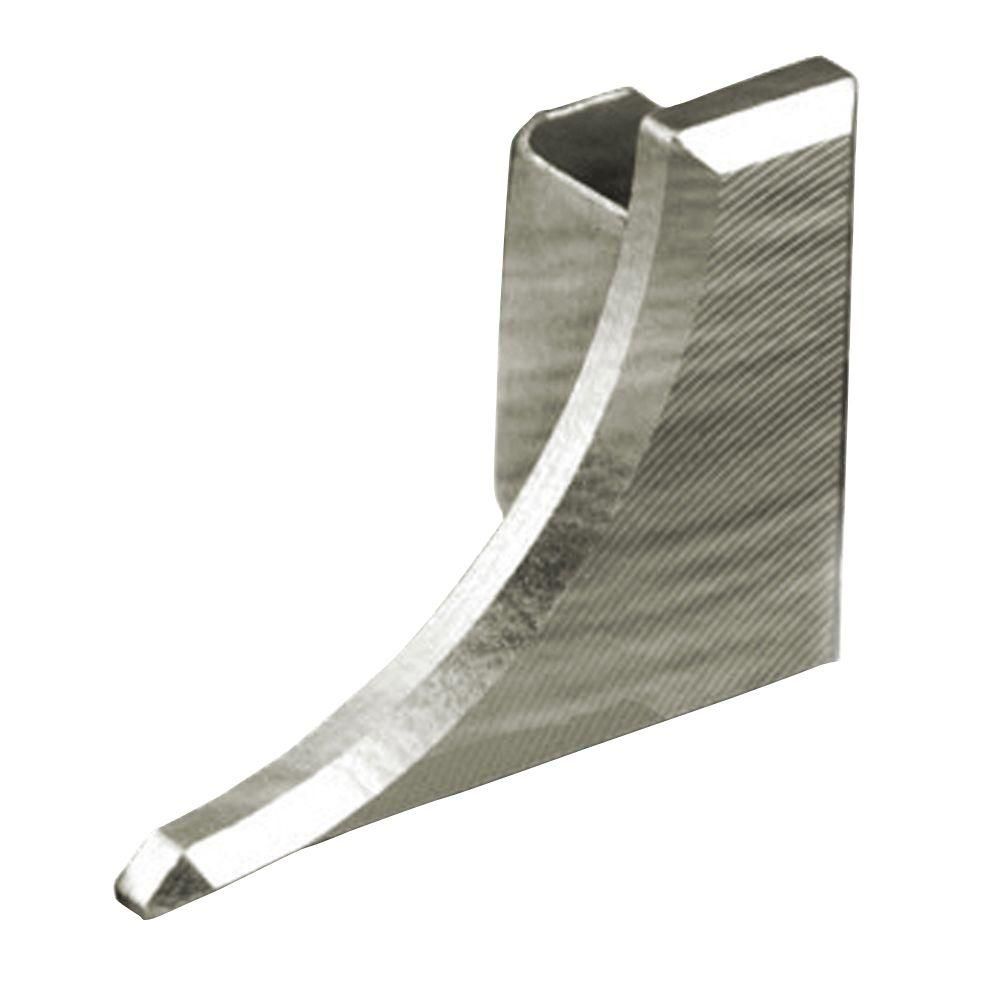 Schluter - DILEX-AHKA Cap de fermeture gauche avec un radius de 3/8" (10 mm) - aluminium anodisé nickel brossé