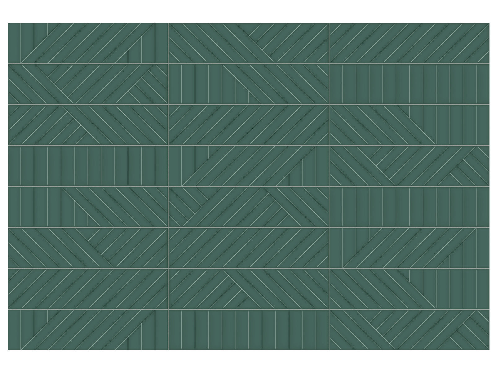Anatolia - Geometra - Emerald - Tuile murale Maze lustrée 7,5 x 30 cm (3 x 12 po)
