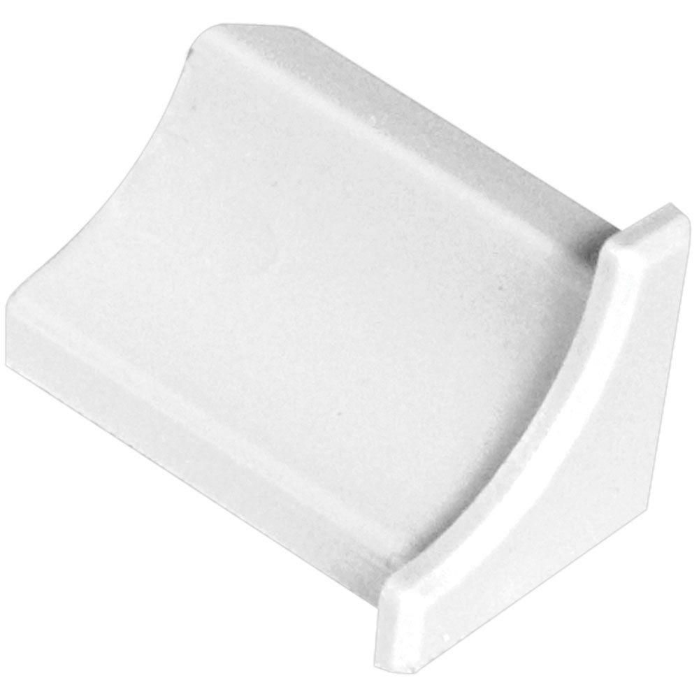 Schluter - DILEX-PHK End Cap avec un radius de 3/8" (10 mm) - plastique PVC blanc éclatant