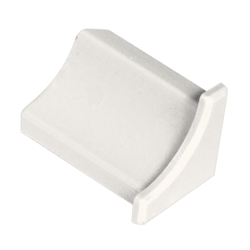 Schluter - DILEX-PHK End Cap avec un radius de 3/8" (10 mm) - plastique PVC blanc
