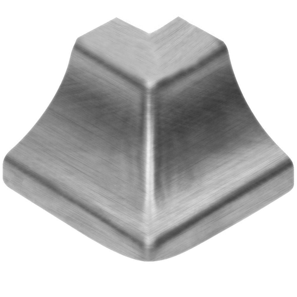 Schluter - DILEX-HKU Coin extérieur 90° avec un radius de 3/8" (10 mm) - acier inoxydable brossé (V4)