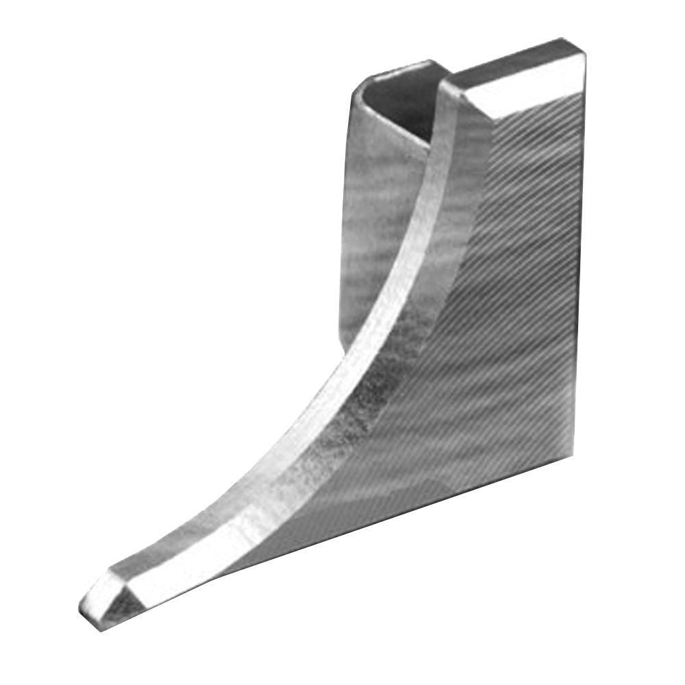 Schluter - DILEX-AHKA Cap de fermeture droit avec un radius de 3/8" (10 mm) - aluminium anodisé chrome brossé