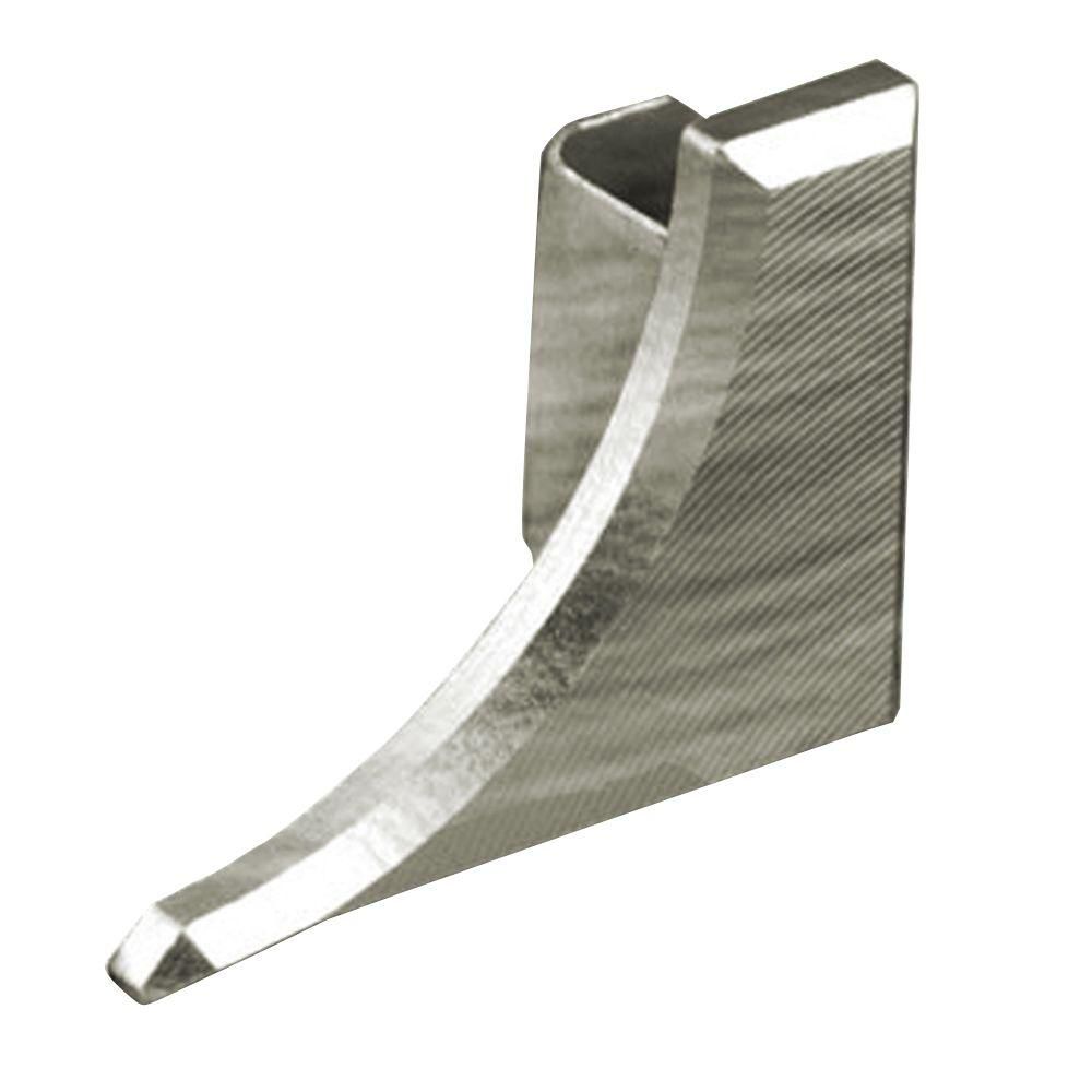 Schluter - DILEX-AHKA Cap de fermeture droit avec un radius de 3/8" (10 mm) - aluminium anodisé nickel brossé