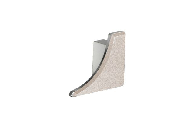 Schluter - DILEX-AHKA Cap de fermeture droit avec un radius de 3/8" (10 mm) Aluminium Ivoire