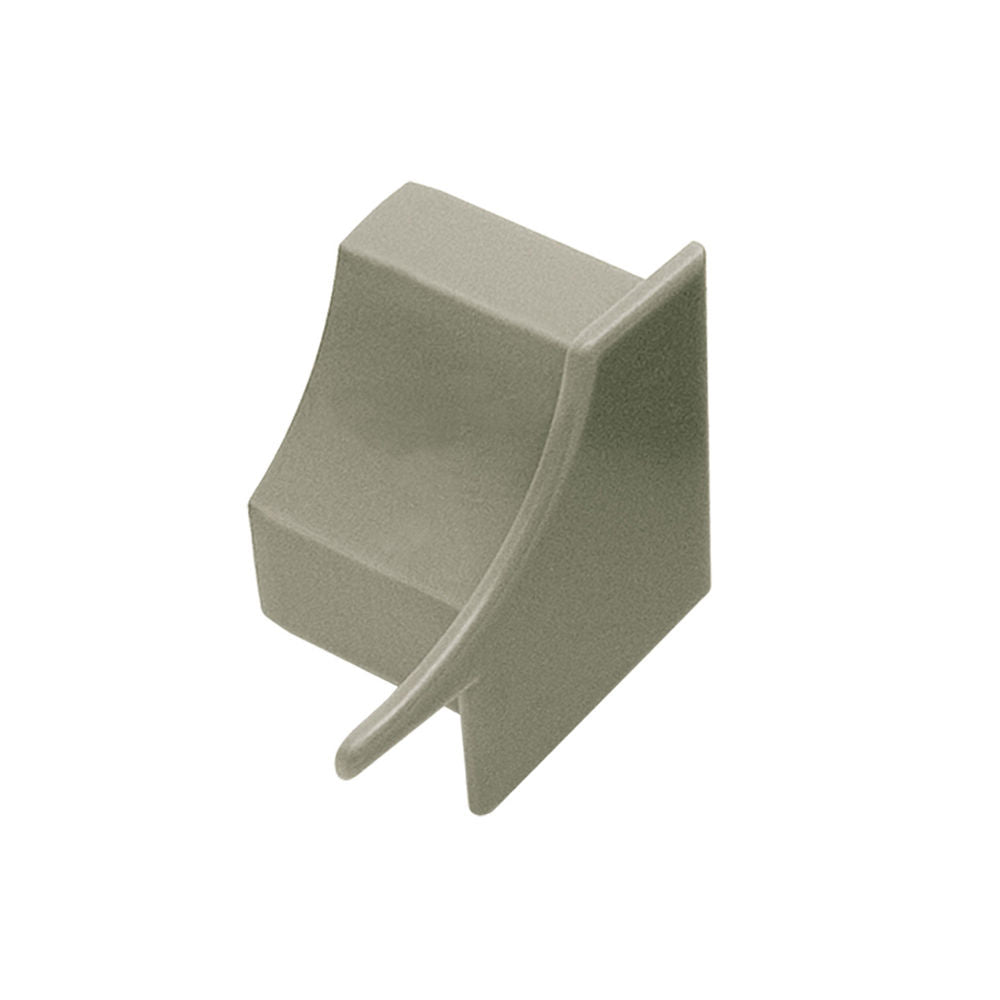 Schluter - DILEX-HK Cap de fermeture droit avec un radius de 11/16" (18 mm) - plastique PVC gris