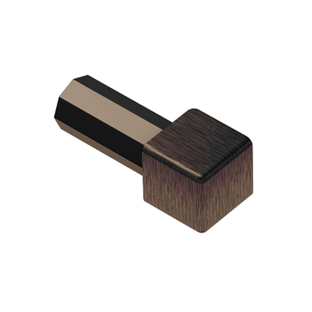 Schluter - QUADEC Coin intérieur/extérieur 90° - aluminium anodisé bronze antique brossé 3/8" (10 mm)