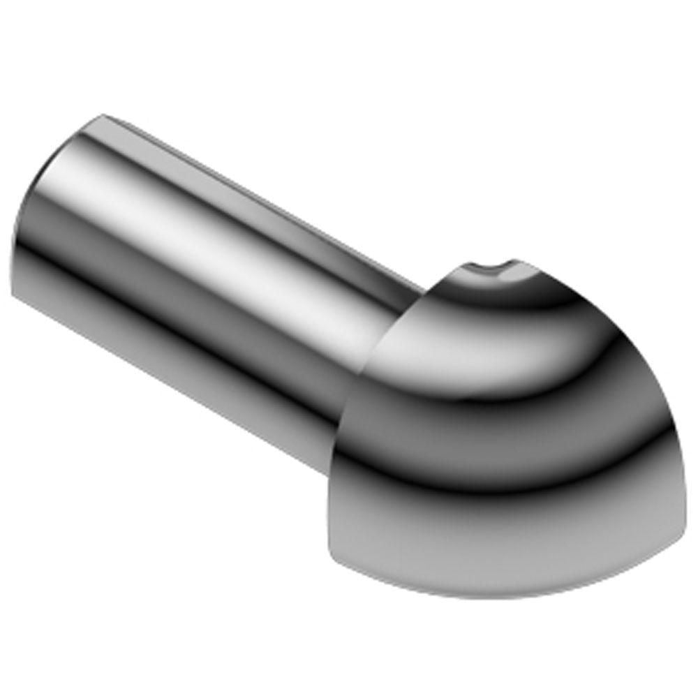 Schluter - RONDEC Coin extérieur 90° - aluminium anodisé chrome poli 3/8" (10 mm)