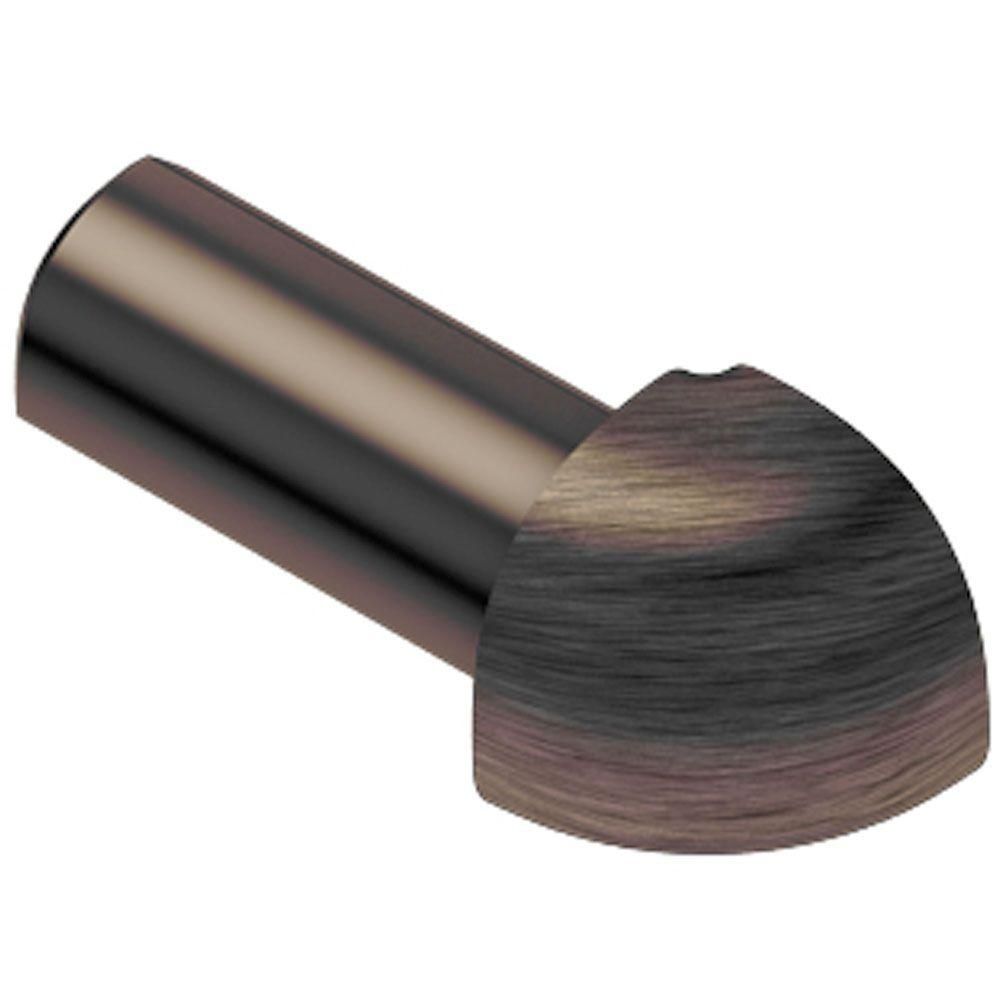 Schluter - RONDEC Coin extérieur 90° - aluminium anodisé bronze antique brossé 1/2" (12.5 mm)