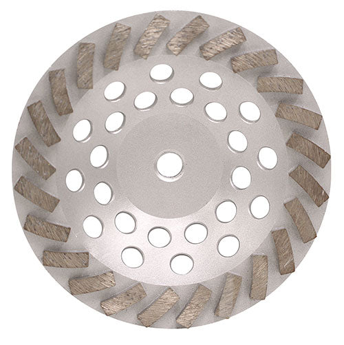 Pearl Abrasive - P1 EXV Meule à tête en spirale. 24 segments 7" x 5/8" x 11"