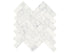 Anatolia - Eterna Bianco - Mosaïque à chevrons de marbre, fini adouci 3,3 x 10 cm (1,25 x 4 po)