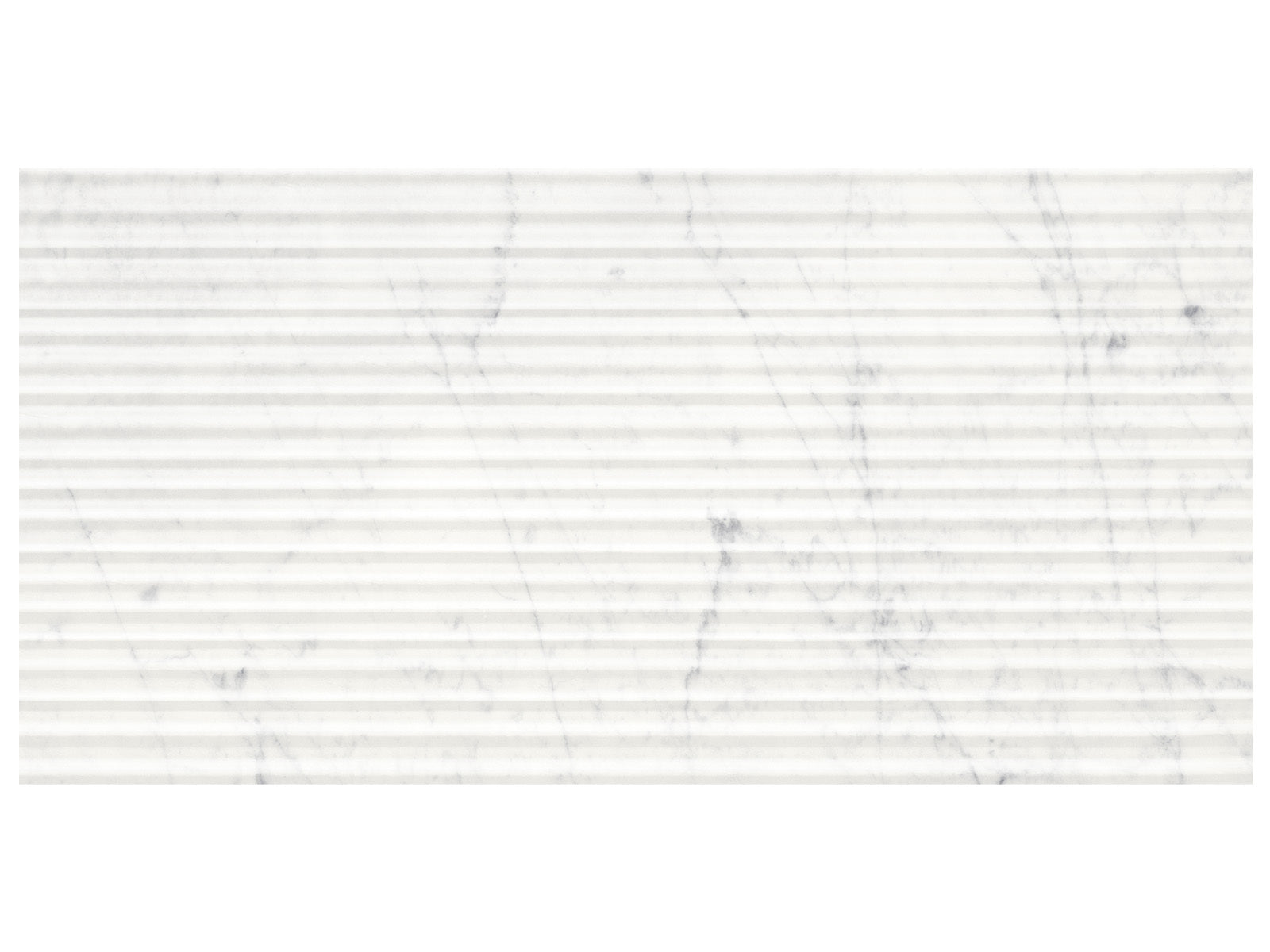 Anatolia - Eterna Bianco - Tuile décorative Curva de marbre, fini adouci 30,5 x 61 cm (12 x 24 po)