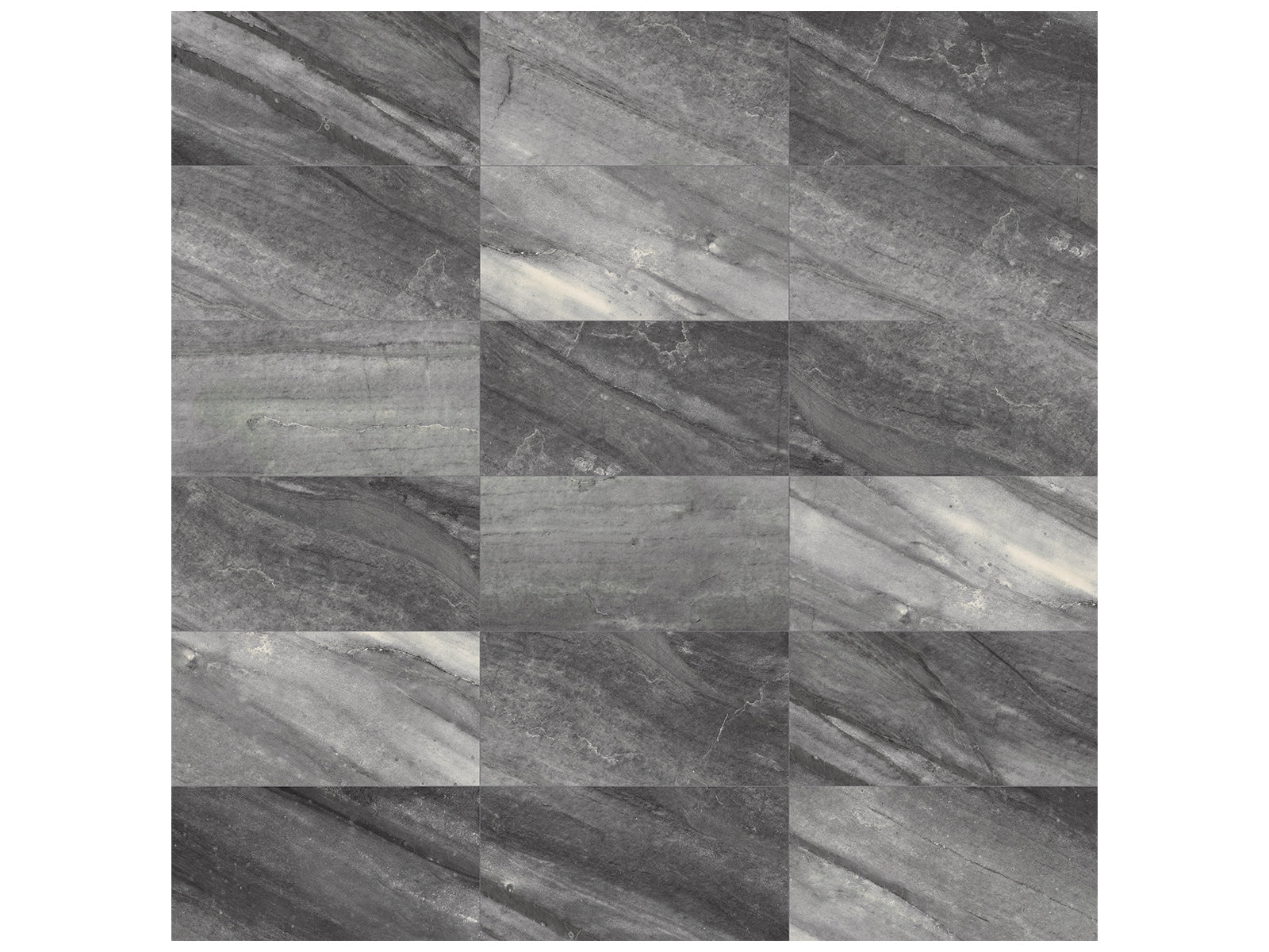 Anatolia - Evolution - Carbon - Tuile de porcelaine émaillée aspect travertin, fini mat 30 x 60 cm (12 x 24 po)