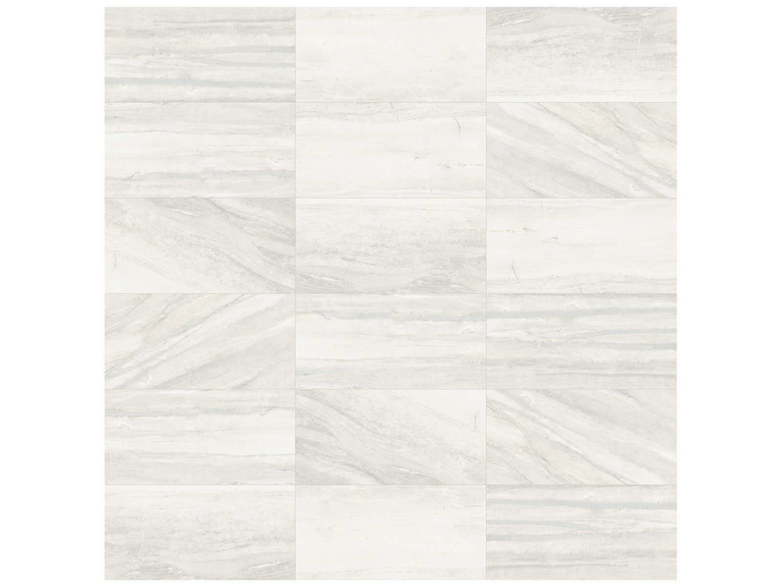 Anatolia - Evolution - Ice - Tuile de porcelaine émaillée aspect travertin, fini mat 30 x 60 cm (12 x 24 po)