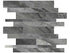 Anatolia - Evolution - Carbon - Mosaïque de porcelaine émaillée à bandes aléatoires, fini mat
