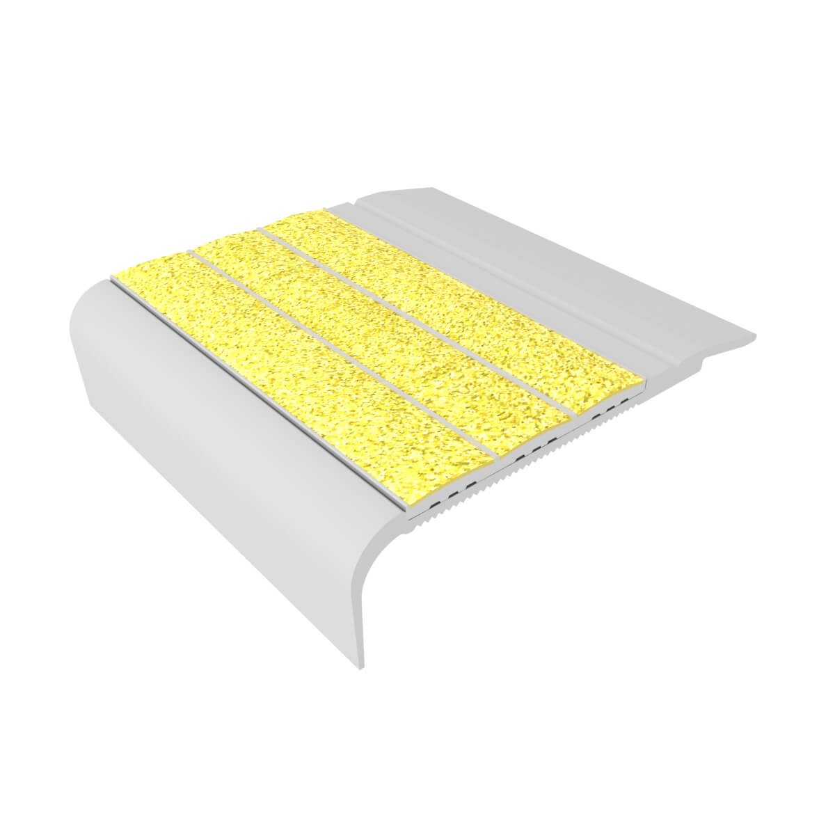Kinesik - Ecoglo F5-N20 Nez de marche à angle droit avec bandes antidérapantes jaunes 2.7" (vendu en pied linéaire)